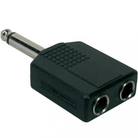 Boston AT-160 Adapter - 2 x 6.3mm Jack Female Mono to 6.3mm Jack Male Mono